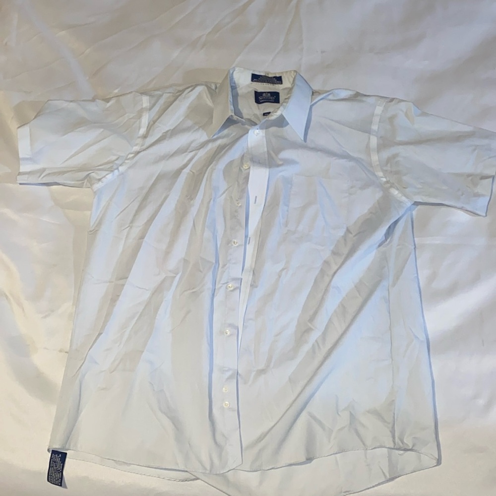 Stafford Men's Casual Button Down Shirt - White